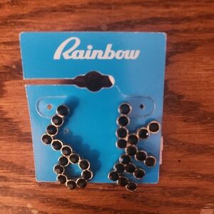 Rainbow Black Stone Earrings